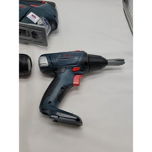 Bosch Kids Pretend Power Tools Lot of 2 Drill & Jigsaw + 2 Bonus Needs Batteries - Picture 11 of 12